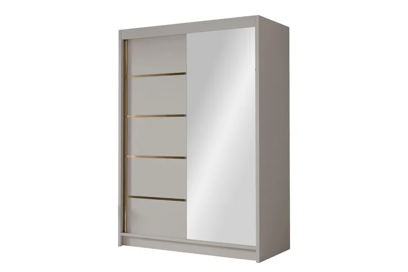 Lungos Garderobe med Speil 120x200 cm, Beige