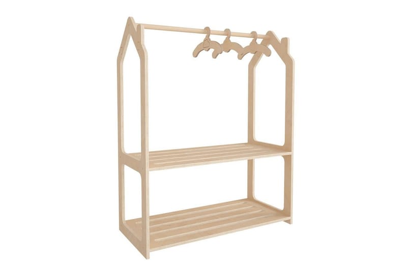 Luno Garderobe 86x110 cm - Brun - Oppbevaring - Klesoppbevaring - Garderober & garderobesystem - Garderobeskap & klesskap