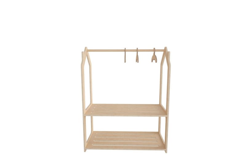 Luno Garderobe 86x110 cm - Brun - Oppbevaring - Klesoppbevaring - Garderober & garderobesystem - Garderobeskap & klesskap