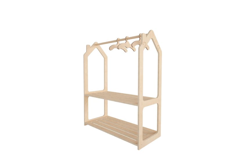 Luno Garderobe 86x110 cm - Brun - Oppbevaring - Klesoppbevaring - Garderober & garderobesystem - Garderobeskap & klesskap