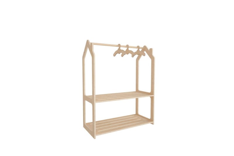 Luno Garderobe 86x110 cm - Brun - Oppbevaring - Klesoppbevaring - Garderober & garderobesystem - Garderobeskap & klesskap