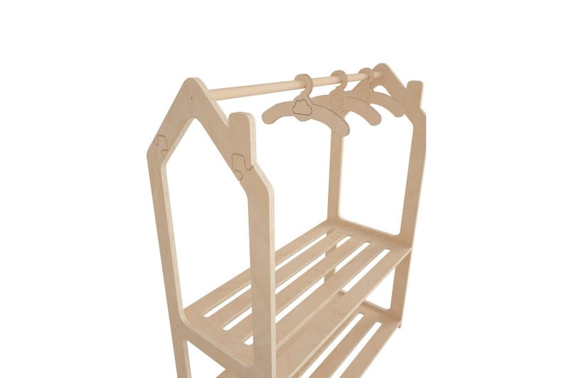 Luno Garderobe 86x110 cm - Brun - Oppbevaring - Klesoppbevaring - Garderober & garderobesystem - Garderobeskap & klesskap