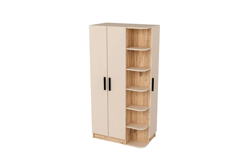 Luses Garderobe 90x181,8 cm - Brun/Beige - Oppbevaring - Klesoppbevaring - Garderober & garderobesystem