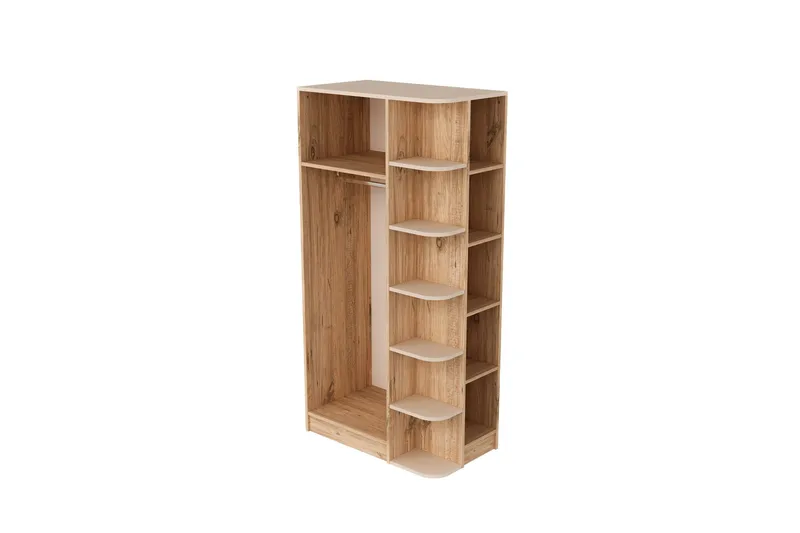 Luses Garderobe 90x181,8 cm - Brun/Beige - Oppbevaring - Klesoppbevaring - Garderober & garderobesystem