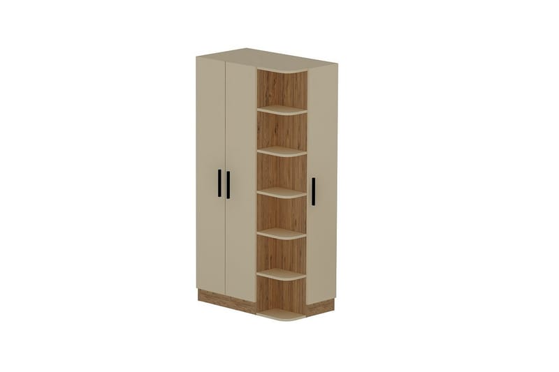 Luses Garderobe 90x181,8 cm, Brun/Beige