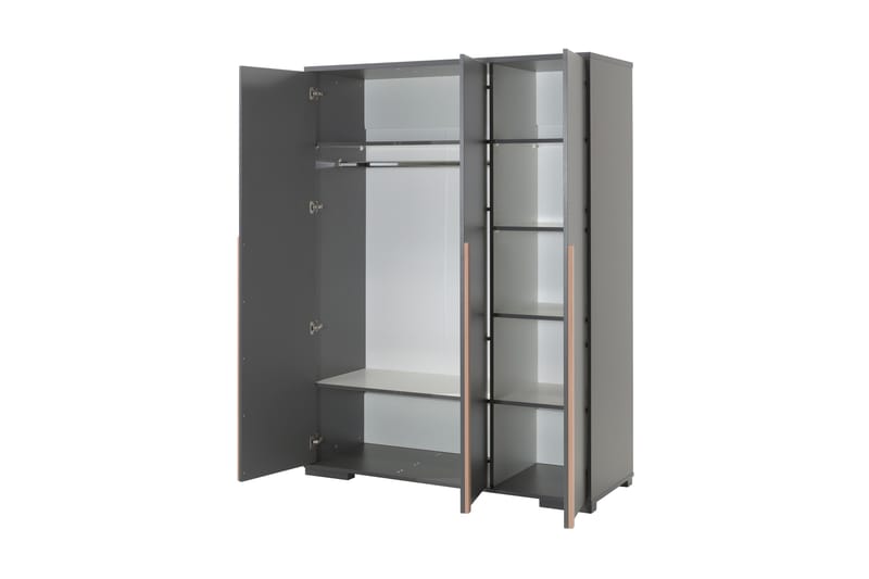 Majdis Garderobe 146 cm - Grå - Oppbevaring - Klesoppbevaring - Garderober & garderobesystem