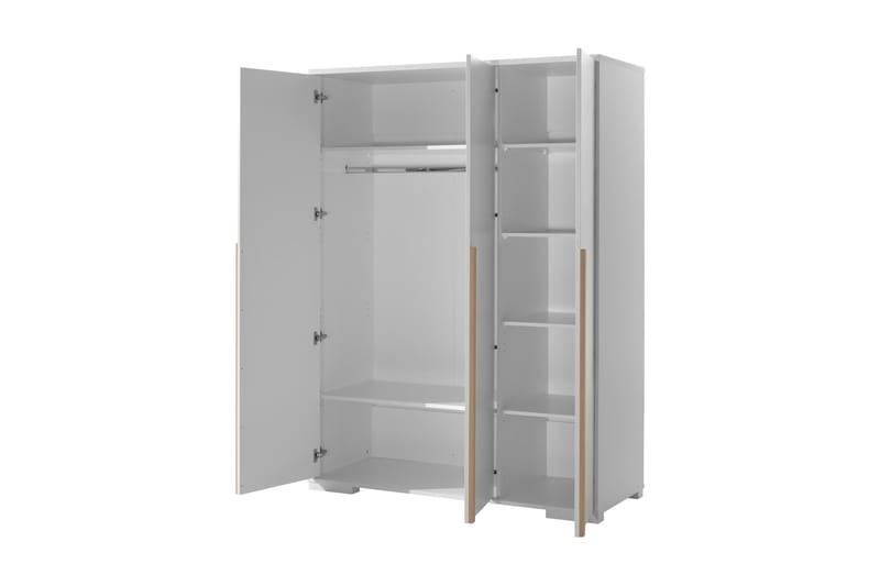 Majdis Garderobe 146 cm - Hvit - Oppbevaring - Klesoppbevaring - Garderober & garderobesystem