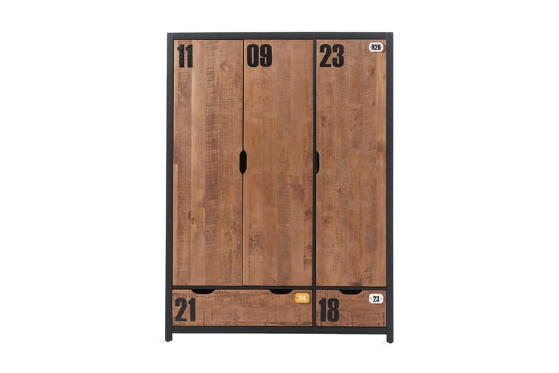 Maritza Garderobe 3 Dører, Tre/Natur