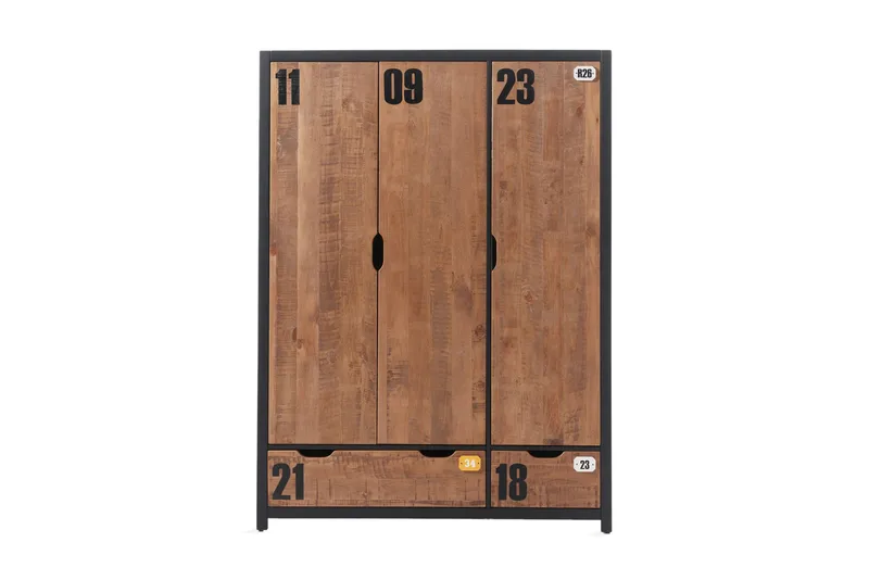 Maritza Garderobe 3 Dører, Tre/Natur