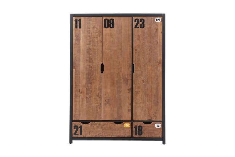 Maritza Garderobe 3 Dører - Tre/Natur - Oppbevaring - Klesoppbevaring - Garderober & garderobesystem