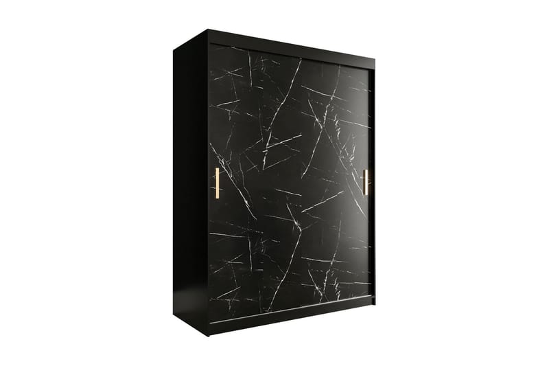 Marmuria Garderob 150 cm Marmormønster - Svart - Oppbevaring - Klesoppbevaring - Garderober & garderobesystem