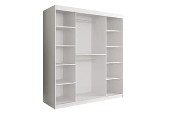 Marmuria Garderob 180 cm Marmormønster - Svart - Oppbevaring - Klesoppbevaring - Garderober & garderobesystem