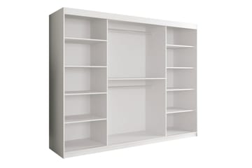 Marmuria Garderob 250 cm Marmormønster - Hvit/Gull - Oppbevaring - Klesoppbevaring - Garderober & garderobesystem