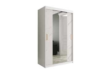 Marmuria Garderob med Speil Kant 120 cm Marmormønster