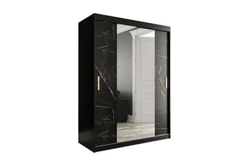 Marmuria Garderob med Speil Kant 150 cm Marmormønster