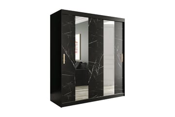 Marmuria Garderob med Speil Midt 180 cm Marmormønster