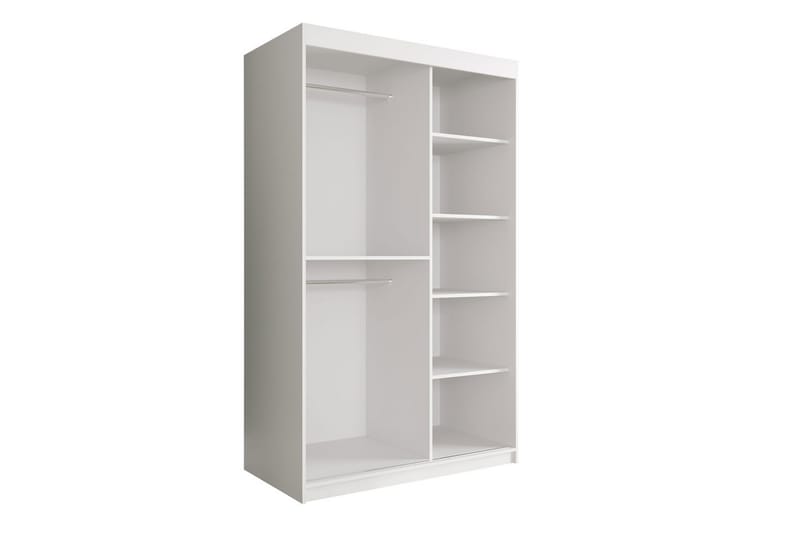 Marmuria Garderobe med Speil 120 cm Marmormønster - Svart - Oppbevaring - Klesoppbevaring - Garderober & garderobesystem