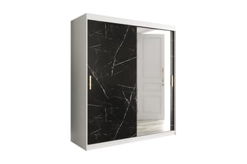 Marmuria Garderobe med Speil 180 cm Marmormønster