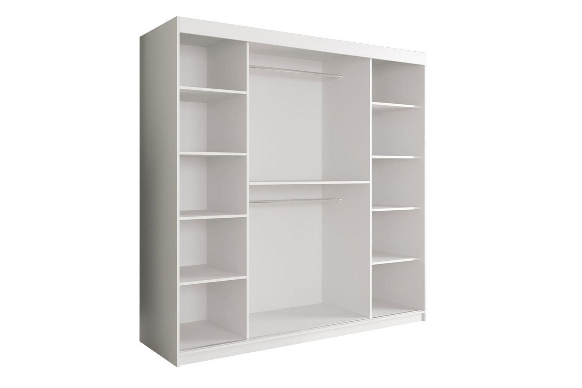 Marmuria Garderobe med Speil 200 cm Marmormønster - Svart/Hvit/Gull - Oppbevaring - Klesoppbevaring - Garderober & garderobesystem