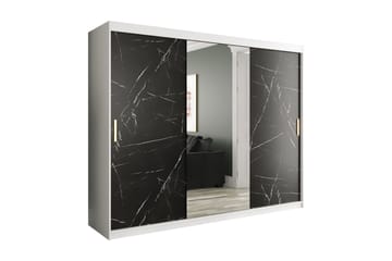Marmuria Garderobe med Speil 250 cm Marmormønster