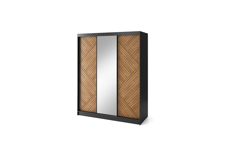 Marrphy Garderobe med Speil 120x220 cm, Brun