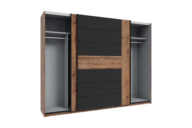 Melnik Garderobe 62x270 cm - Brun/Svart - Oppbevaring - Klesoppbevaring - Garderober & garderobesystem