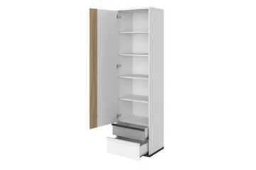 Metropolitan Garderobeskap 55x199 cm - Brun/Hvit/Lysegrå/Sort - Oppbevaring - Klesoppbevaring - Garderober & garderobesystem