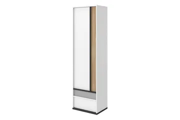 Metropolitan Garderobeskap 55x199 cm - Brun/Hvit/Lysegrå/Sort - Oppbevaring - Klesoppbevaring - Garderober & garderobesystem