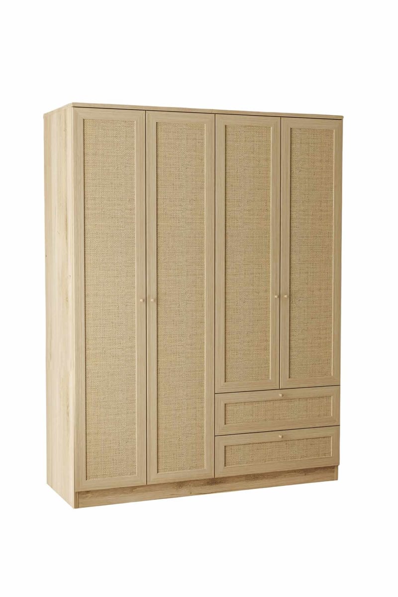Meyloren garderobe 137x182 cm - Beige - Oppbevaring - Klesoppbevaring - Garderober & garderobesystem - Garderobeskap & klesskap