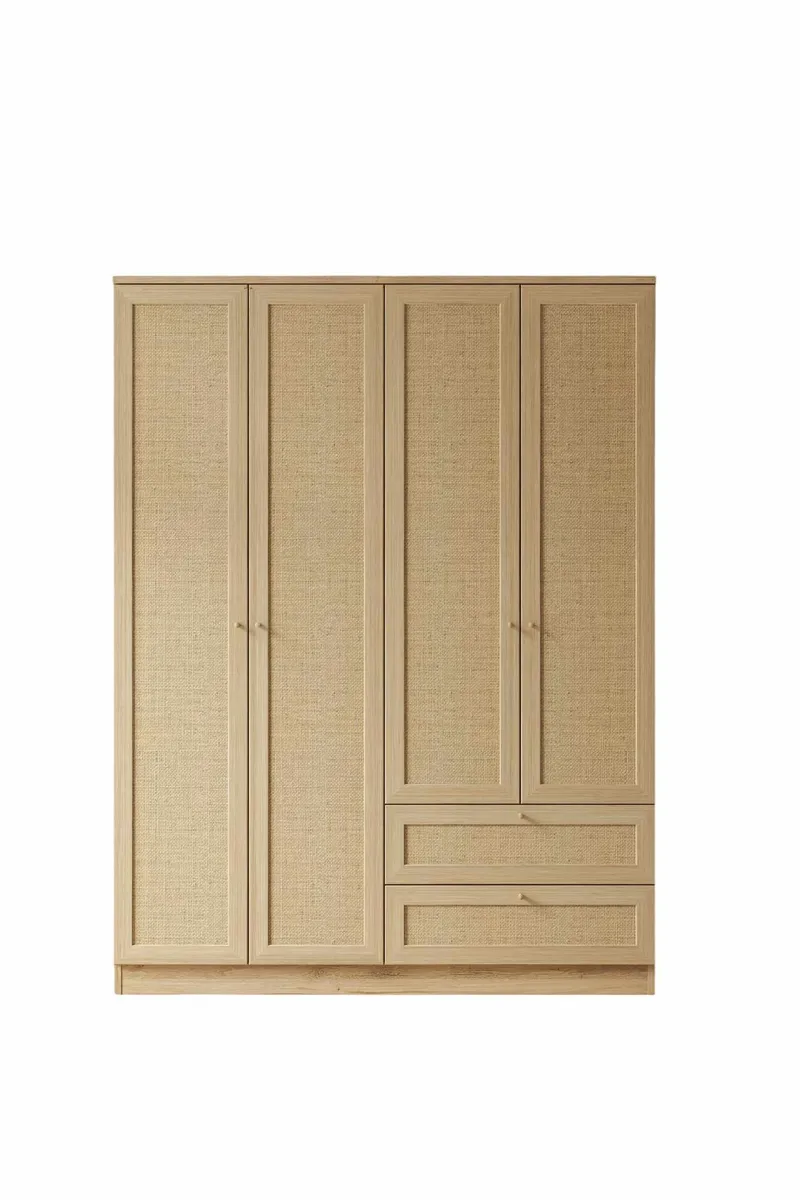 Meyloren garderobe 137x182 cm - Beige - Oppbevaring - Klesoppbevaring - Garderober & garderobesystem - Garderobeskap & klesskap