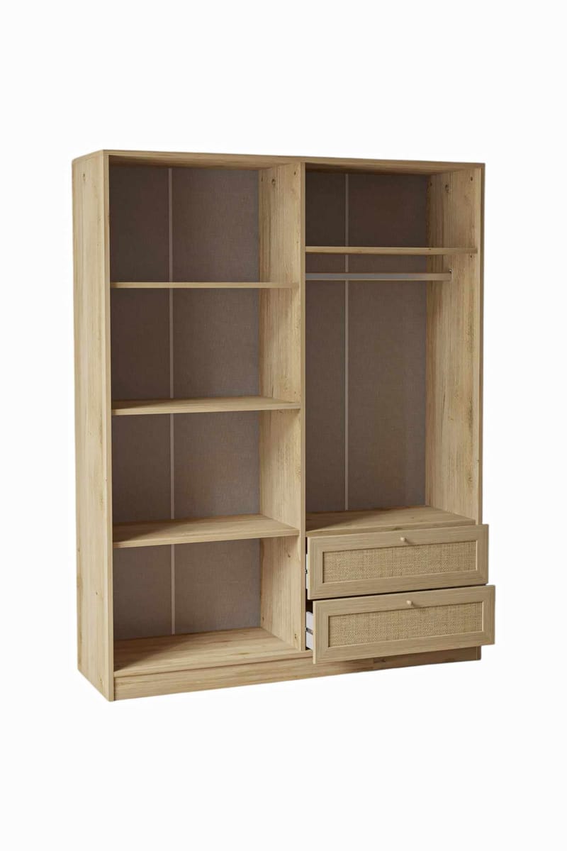 Meyloren garderobe 137x182 cm - Beige - Oppbevaring - Klesoppbevaring - Garderober & garderobesystem - Garderobeskap & klesskap