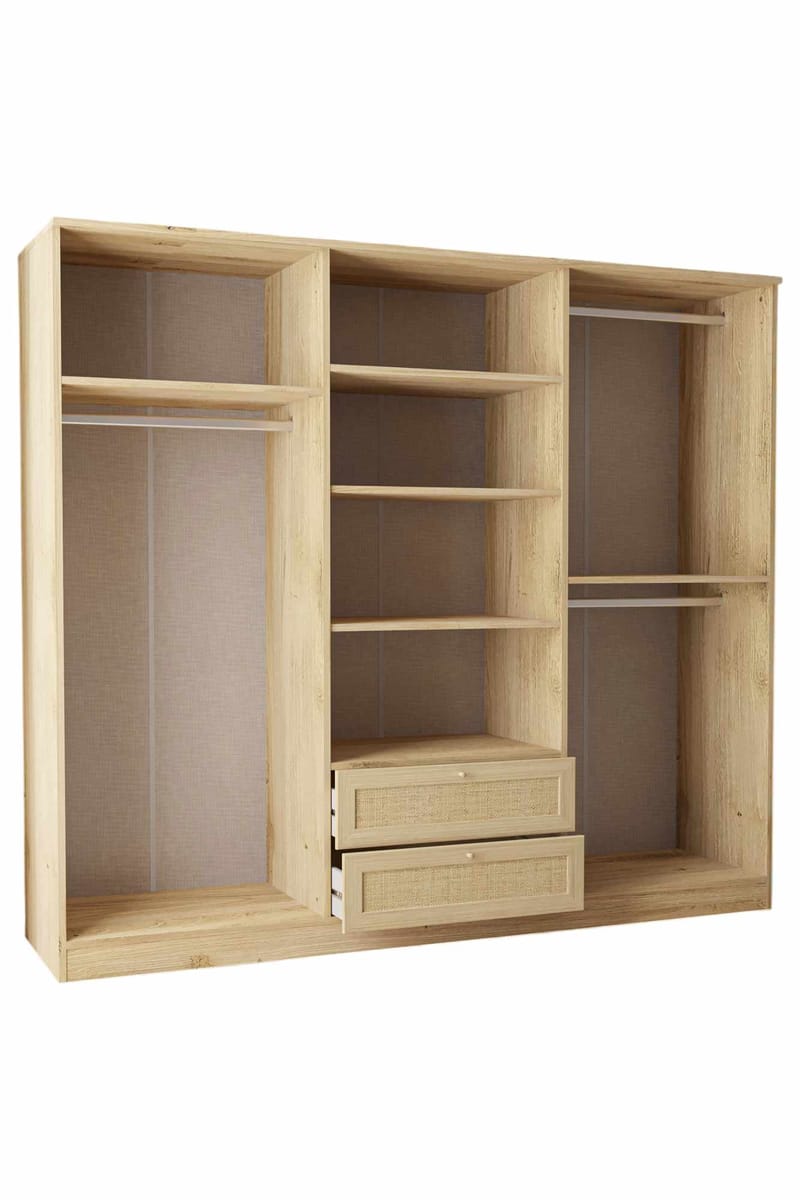 Meyloren garderobe 206x182 cm - Beige - Oppbevaring - Klesoppbevaring - Garderober & garderobesystem - Garderobeskap & klesskap
