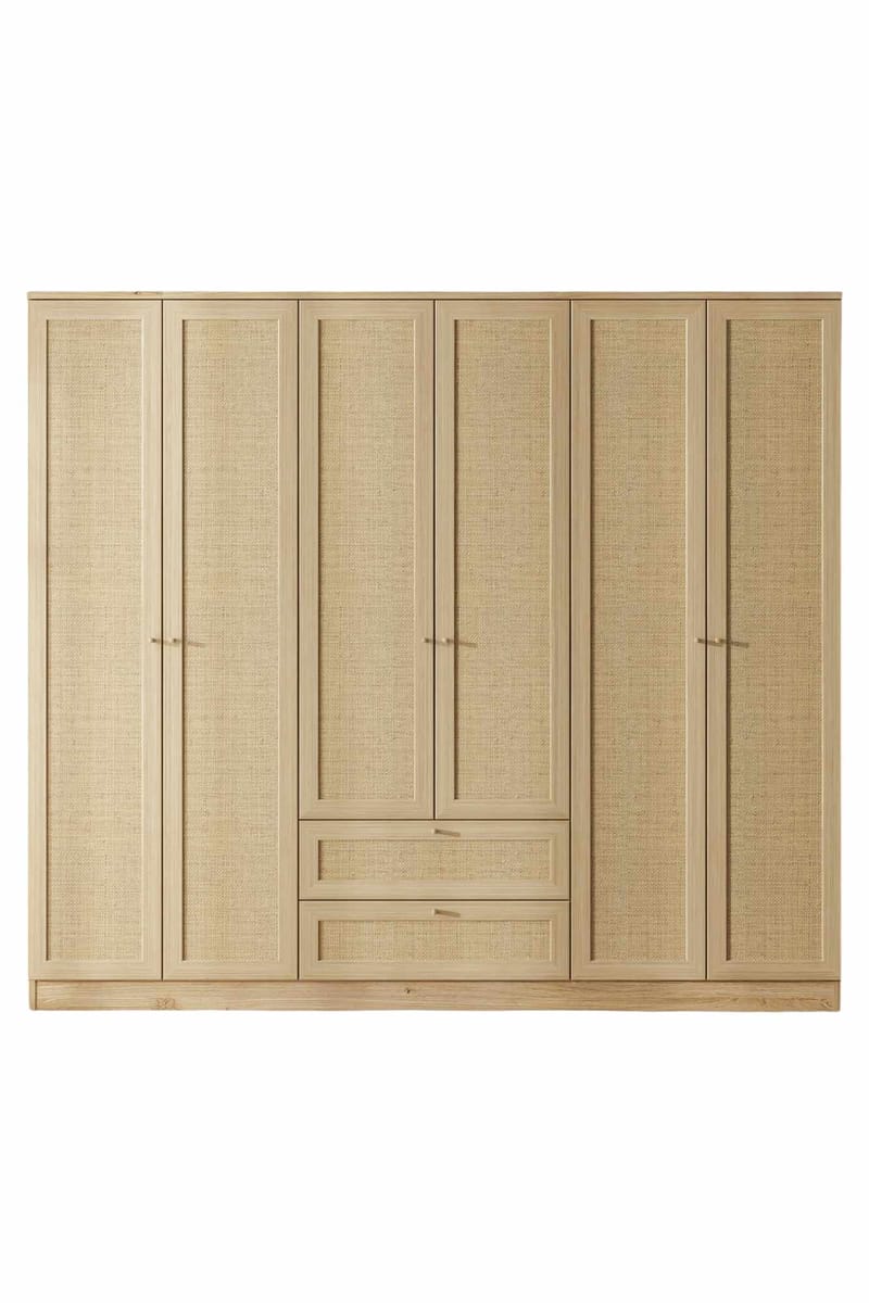 Meyloren garderobe 206x182 cm - Beige - Oppbevaring - Klesoppbevaring - Garderober & garderobesystem - Garderobeskap & klesskap