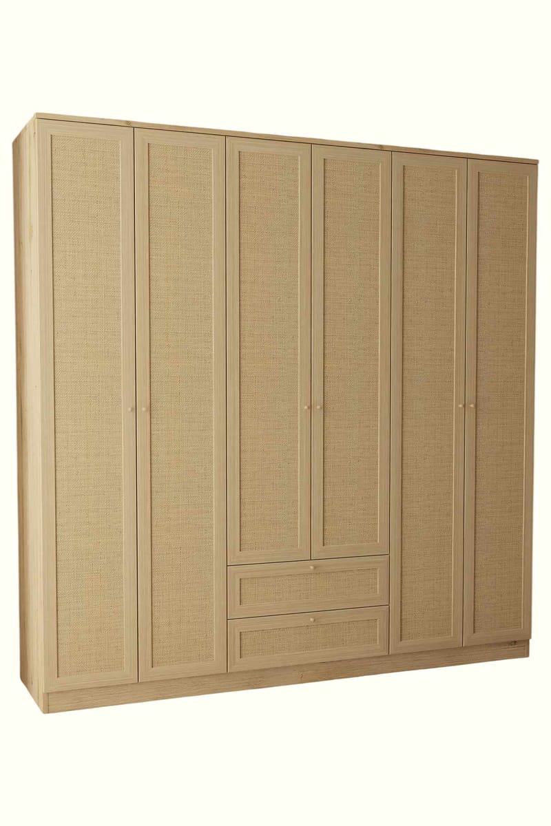 Meyloren garderobe 206x210 cm - Beige - Oppbevaring - Klesoppbevaring - Garderober & garderobesystem - Garderobeskap & klesskap