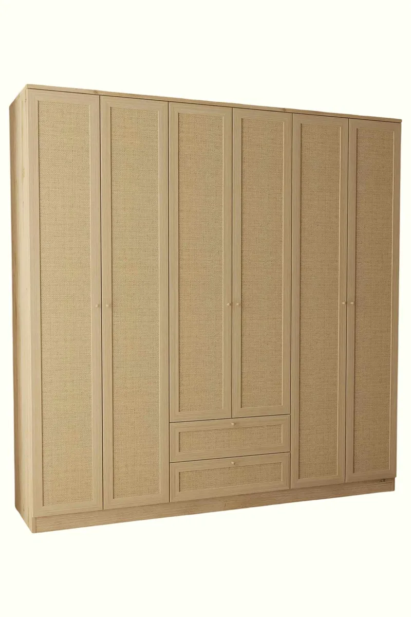 Meyloren garderobe 206x210 cm - Beige - Oppbevaring - Klesoppbevaring - Garderober & garderobesystem - Garderobeskap & klesskap