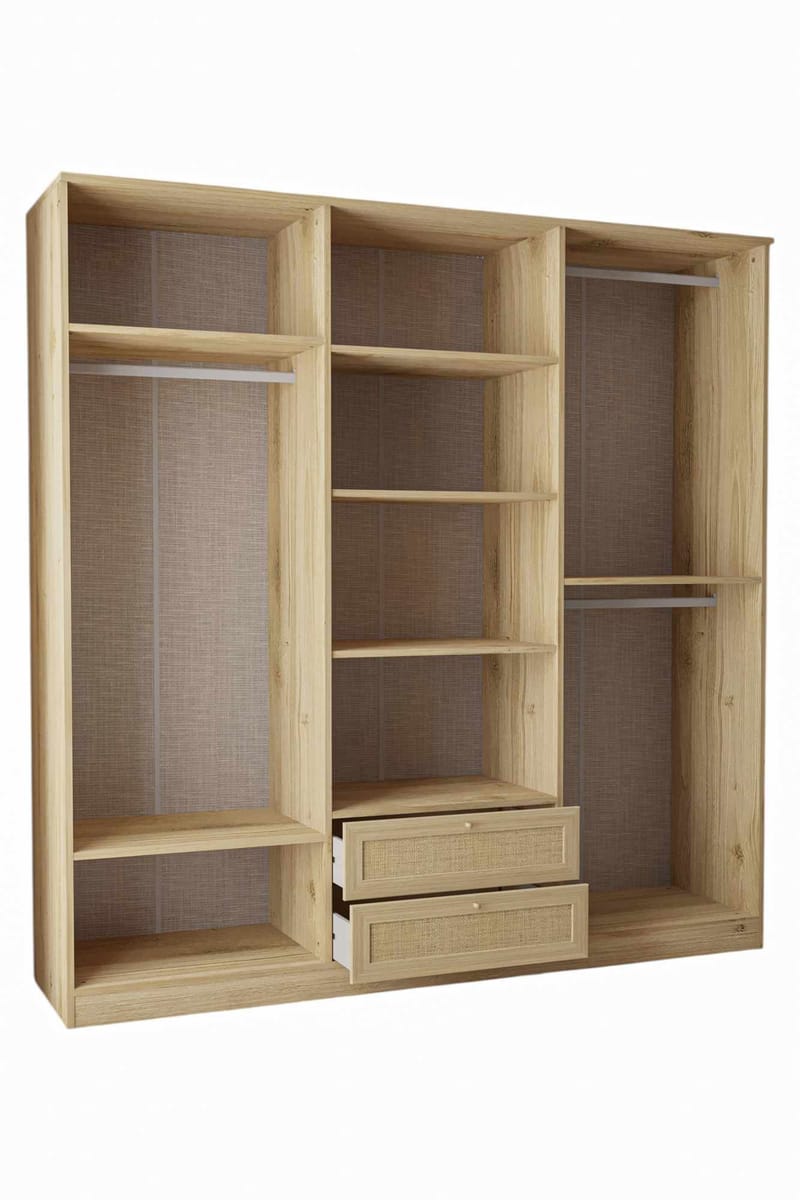 Meyloren garderobe 206x210 cm - Beige - Oppbevaring - Klesoppbevaring - Garderober & garderobesystem - Garderobeskap & klesskap