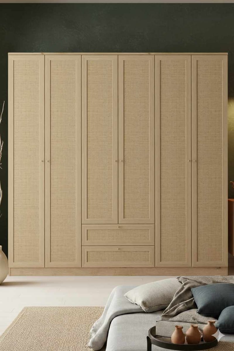 Meyloren garderobe 206x210 cm - Beige - Oppbevaring - Klesoppbevaring - Garderober & garderobesystem - Garderobeskap & klesskap