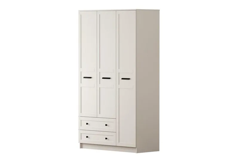 Meyra Garderobe 105x184 cm - Matt Hvit - Oppbevaring - Klesoppbevaring - Garderober & garderobesystem