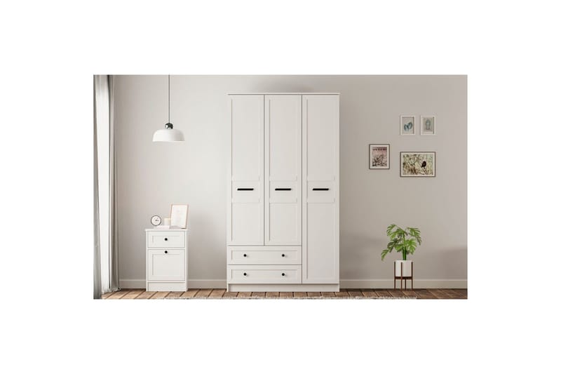 Meyra Garderobe 105x210 cm - Matt Hvit - Oppbevaring - Klesoppbevaring - Garderober & garderobesystem
