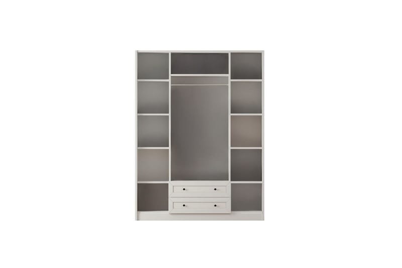 Meyra Garderobe 140x184 cm - Matt Hvit - Oppbevaring - Klesoppbevaring - Garderober & garderobesystem