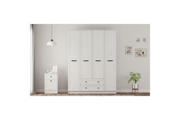 Meyra Garderobe 140x184 cm - Matt Hvit - Oppbevaring - Klesoppbevaring - Garderober & garderobesystem