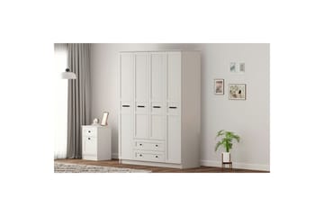 Meyra Garderobe 140x184 cm - Matt Hvit - Oppbevaring - Klesoppbevaring - Garderober & garderobesystem