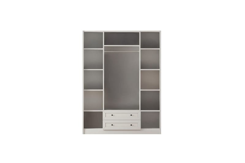 Meyra Garderobe 140x210 cm - Hvit - Oppbevaring - Klesoppbevaring - Garderober & garderobesystem