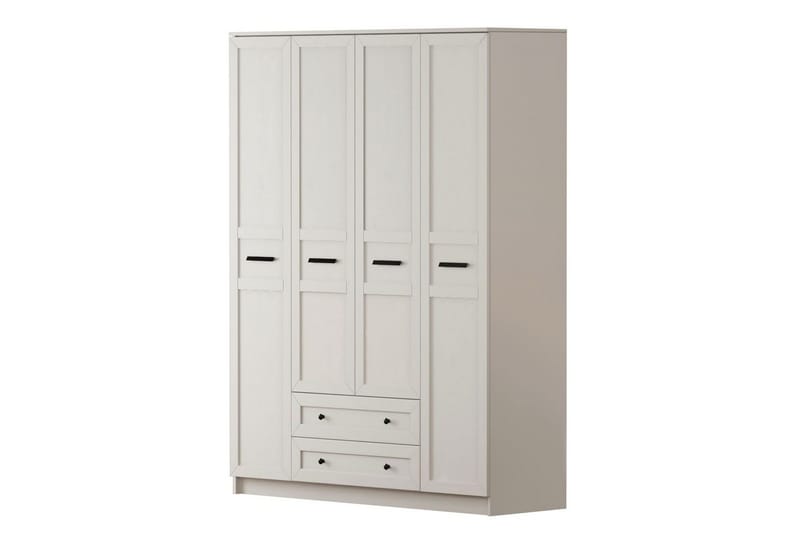 Meyra Garderobe 140x210 cm - Hvit - Oppbevaring - Klesoppbevaring - Garderober & garderobesystem