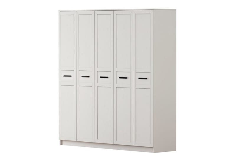 Meyra Garderobe 175x184 cm, Matt Hvit