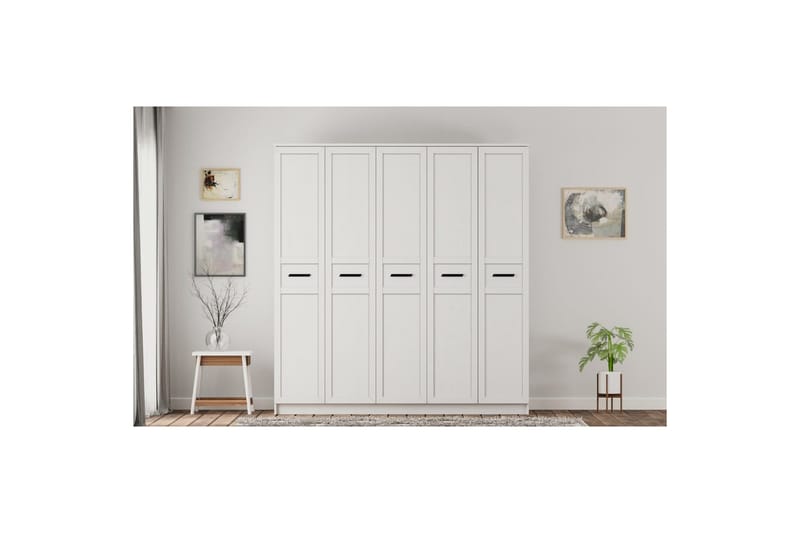 Meyra Garderobe 175x184 cm - Matt Hvit - Oppbevaring - Klesoppbevaring - Garderober & garderobesystem
