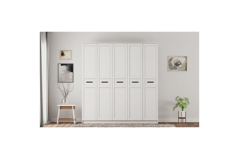 Meyra Garderobe 175x210 cm - Matt Hvit - Oppbevaring - Klesoppbevaring - Garderober & garderobesystem