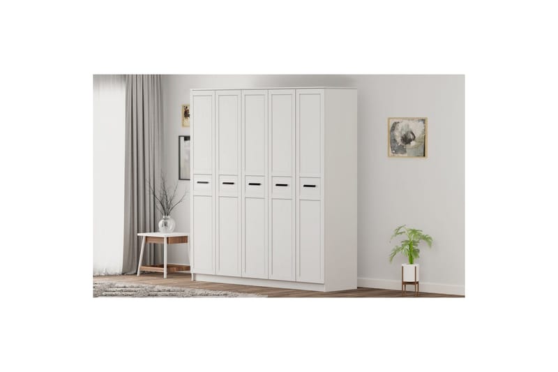 Meyra Garderobe 175x210 cm - Matt Hvit - Oppbevaring - Klesoppbevaring - Garderober & garderobesystem