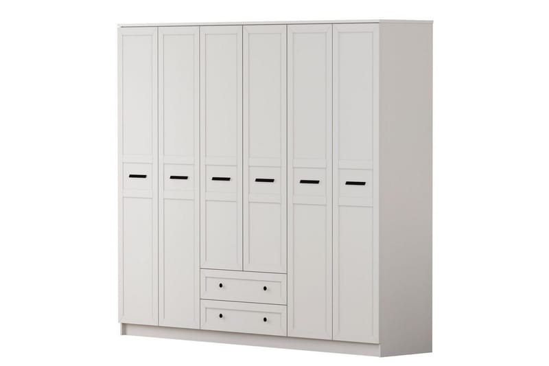 Meyra Garderobe 210x184 cm - Hvit - Oppbevaring - Klesoppbevaring - Garderober & garderobesystem