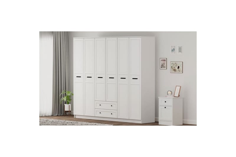 Meyra Garderobe 210x210 cm - Matt Hvit - Oppbevaring - Klesoppbevaring - Garderober & garderobesystem
